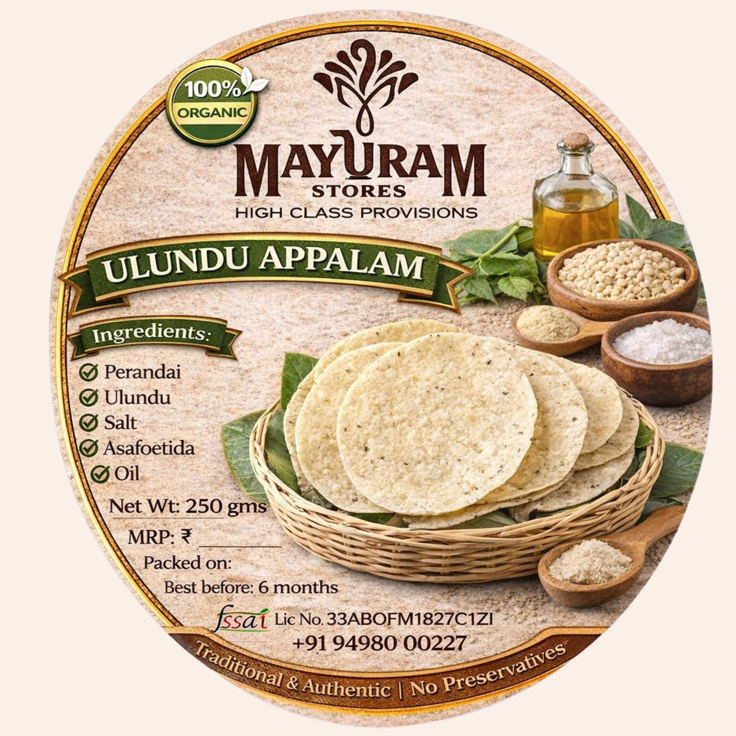 Appalam and vathal varities